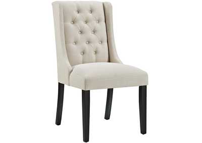 Beige Baronet Fabric Dining Chair