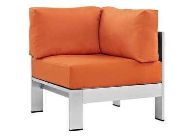 Image for Silver Orange Shore Outdoor Patio Aluminum Corner Sofa