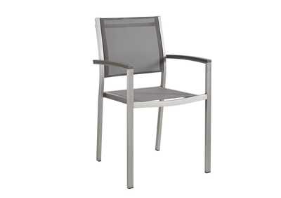 Image for Silver Gray Shore Outdoor Patio Aluminum Dining Chair