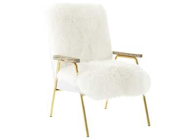 Image for Brown White Sprint Sheepskin Arm Chair