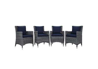 Canvas Navy Summon 4 Piece Outdoor Patio Sunbrella