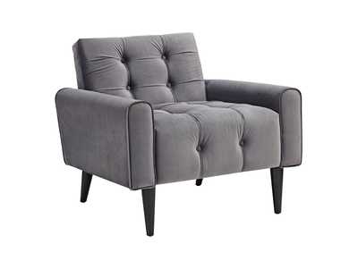 Image for Gray Delve Performance Velvet Arm Chair