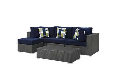 Image for Canvas Navy Sojourn 5 Piece Outdoor Patio Sunbrella