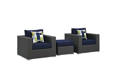 Image for Canvas Navy Sojourn 3 Piece Outdoor Patio Sunbrella