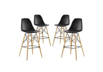 Image for Black Pyramid Dining Side Bar Stool [Set of 4]