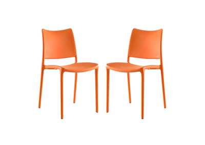 Image for Orange Hipster Dining Side Chair [Set of 2]