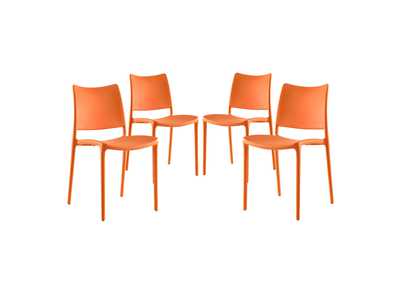 Image for Orange Hipster Dining Side Chair [Set of 4]