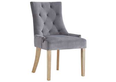 Gray Pose Performance Velvet Dining Chair