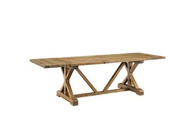 Brown Den Extendable Wood Dining Table