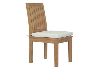 Natural White Marina Outdoor Patio Teak Dining Chair