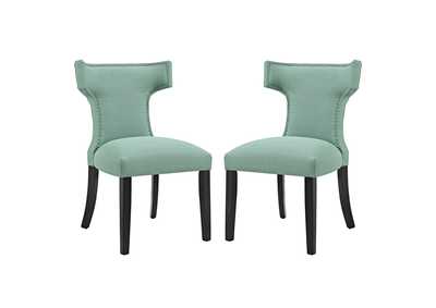 Image for Curve Laguna Dining Side Chair Fabric [Set of 2]