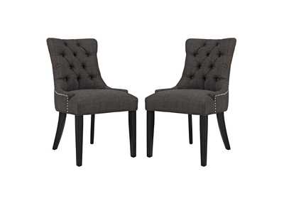 Image for Brown Regent Dining Side Chair Fabric [Set of 2]