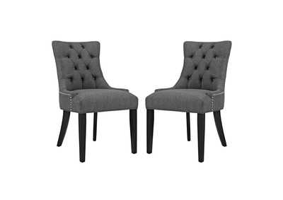 Gray Regent Dining Side Chair Fabric [Set of 2]