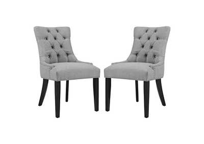 Light Gray Regent Dining Side Chair Fabric [Set of 2]