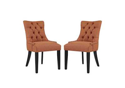 Image for Orange Regent Dining Side Chair Fabric [Set of 2]