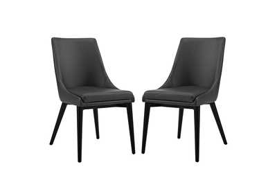 Image for Black Viscount Dining Side Chair Vinyl [Set of 2]