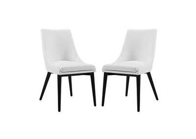 Image for White Viscount Dining Side Chair Vinyl [Set of 2]