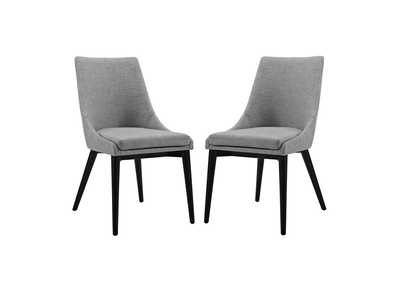 Light Gray viscount Dining Side Chair Fabric [Set of 2]