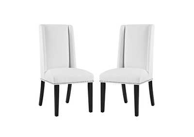 Image for White Baron Dining Chair Vinyl [Set of 2]