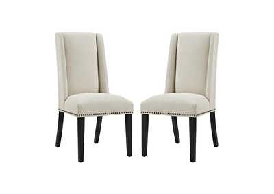 Baron Beige Dining Chair Fabric [Set of 2]