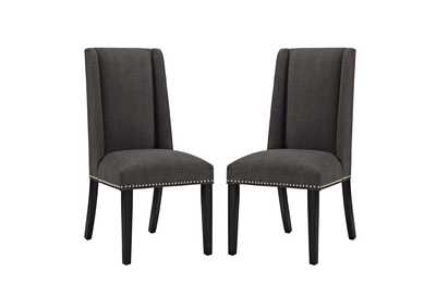 Baron Brown Dining Chair Fabric [Set of 2]