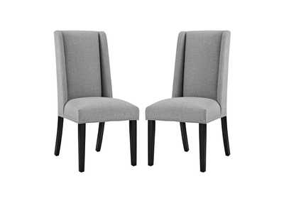 Image for Baron Light Gray Dining Chair Fabric [Set of 2]