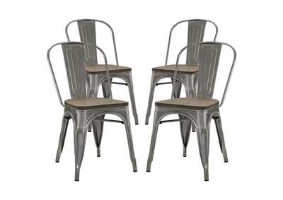 GunMetal Promenade Dining Side Chair [Set of 4]