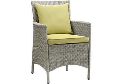 Image for Light Gray Peridot Conduit Outdoor Patio Wicker Rattan Arm Dining Chair