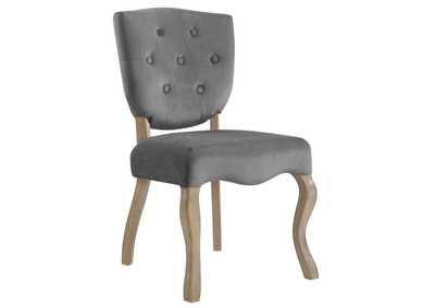 Gray Array Vintage French Performance Velvet Dining Side Chair