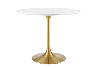 Image for Gold White Lippa 36" Round Wood Dining Table