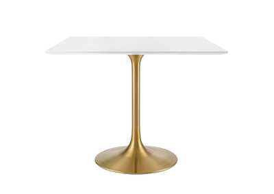 Image for Gold White Lippa 36" Square Wood Top Dining Table