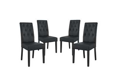 Image for Black Confer Dining Side Chair Vinyl [Set of 4]