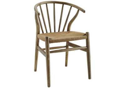 Gray Flourish Spindle Wood Dining Side Chair