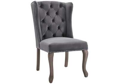 Image for Gray Apprise French Vintage Dining Performance Velvet Side Chair