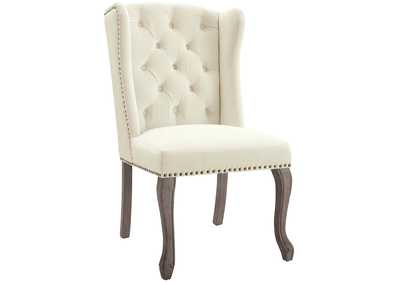 Ivory Apprise French Vintage Dining Performance Velvet Side Chair