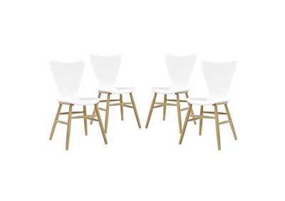 White Cascade Dining Chair [Set of 4]