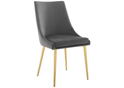 Image for Gray Viscount Modern Accent Performance Velvet Dining Chair