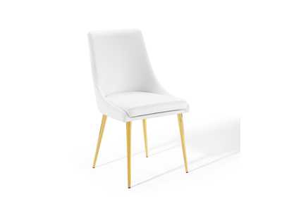 White Viscount Modern Accent Performance Velvet Dining Chair