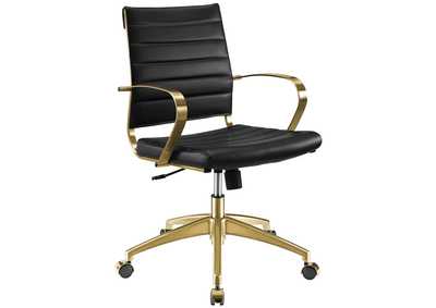 Image for Gold Black Jive Gold Stainless Steel Midback Office Chair