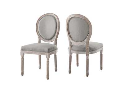 Image for Light Gray Emanate Dining Side Chair Upholstered Fabric [Set of 2]