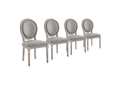 Image for Light Gray Emanate Dining Side Chair Upholstered Fabric [Set of 4]