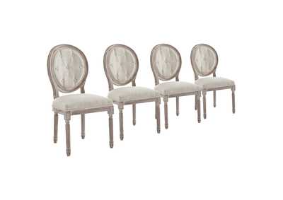 Image for Beige Arise Dining Side Chair Upholstered Fabric [Set of 4]