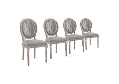 Light Gray Arise Dining Side Chair Upholstered Fabric [Set of 4]