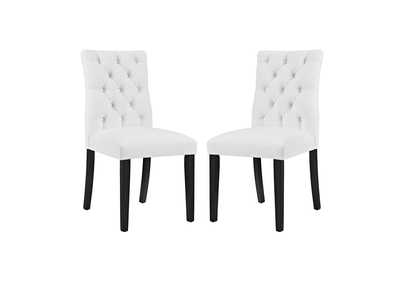 Image for White Duchess Dining Chair Vinyl [Set of 2]