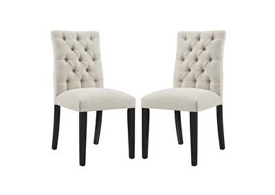 Beige Duchess Dining Chair Fabric [Set of 2]