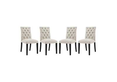 Beige Duchess Dining Chair Fabric [Set of 4]