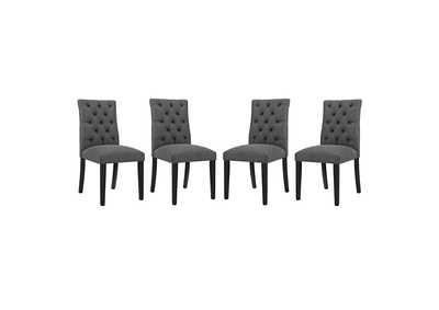 Gray Duchess Dining Chair Fabric [Set of 4]