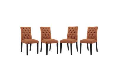 Orange Duchess Dining Chair Fabric [Set of 4]