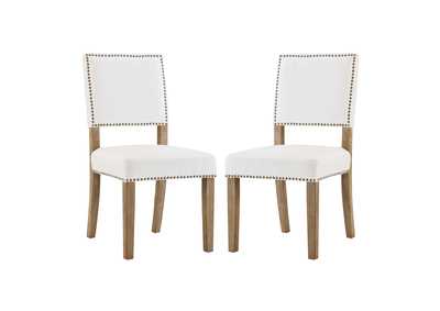 Ivory Oblige Dining Chair Wood [Set of 2]