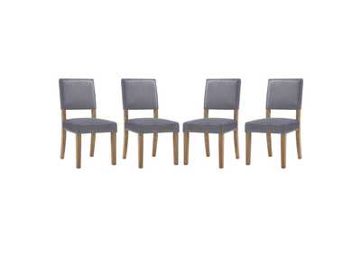 Gray Oblige Dining Chair Wood [Set of 4]